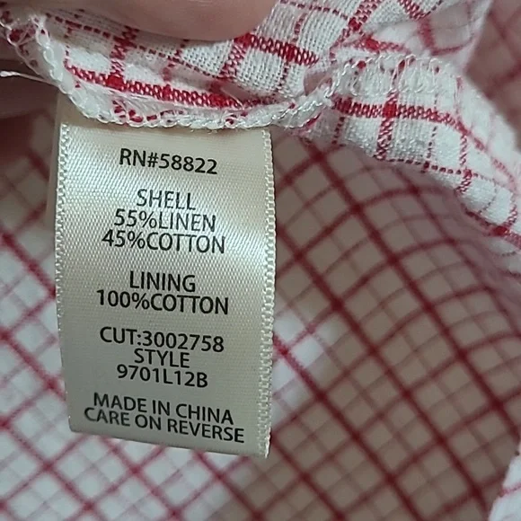 Max Studio red & white skirt. Size L - Picture 6 of 6